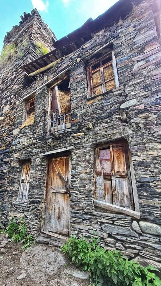 abandoned house in Ushguli, Svaneti