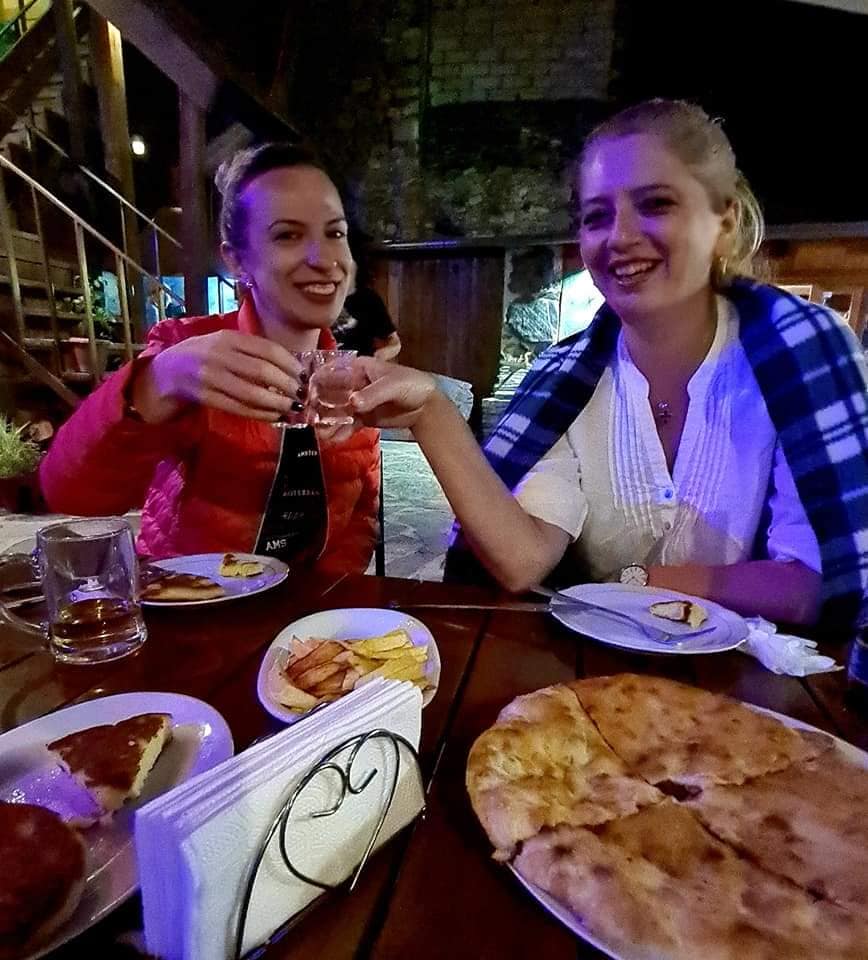 dinner in Mestia Svaneti