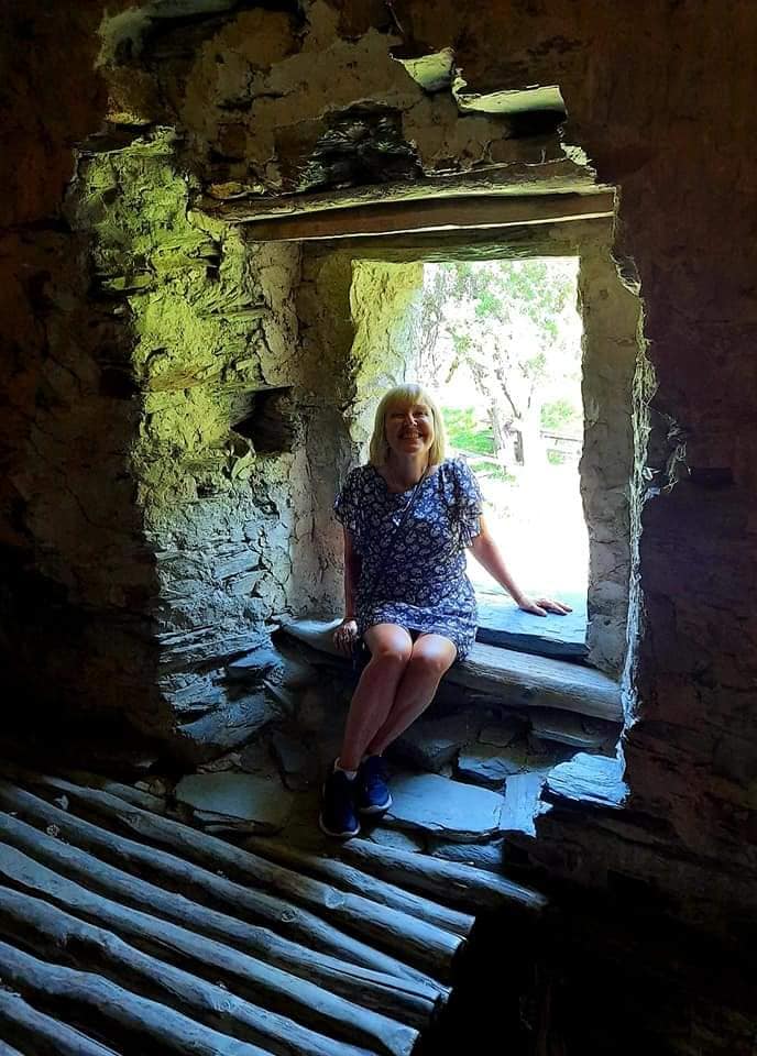 me at the window of the tower of love Svaneti