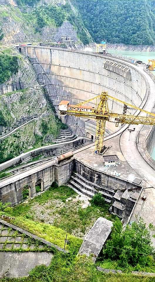 the 3rd largest dam in the world on the way to Svaneti