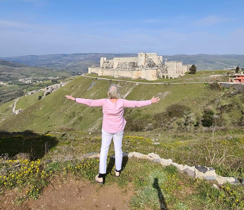 View looking to Krak-des-Chevalier crusader castle