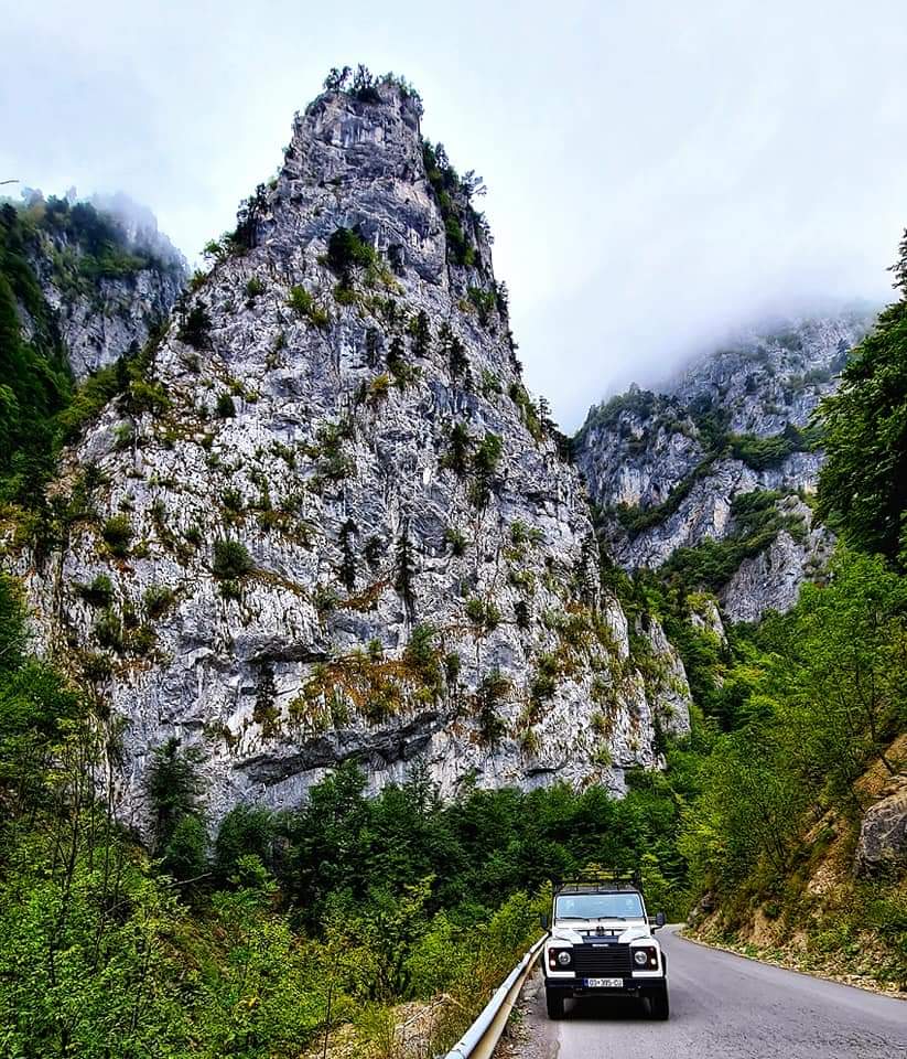 Driving through the Rugova canyon, Kosovo