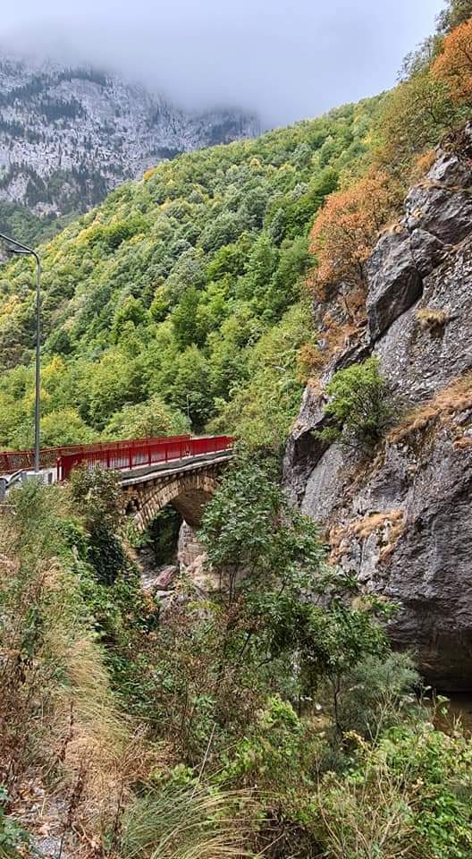 The old stone bridge in the Rugova canyon, Kosovo