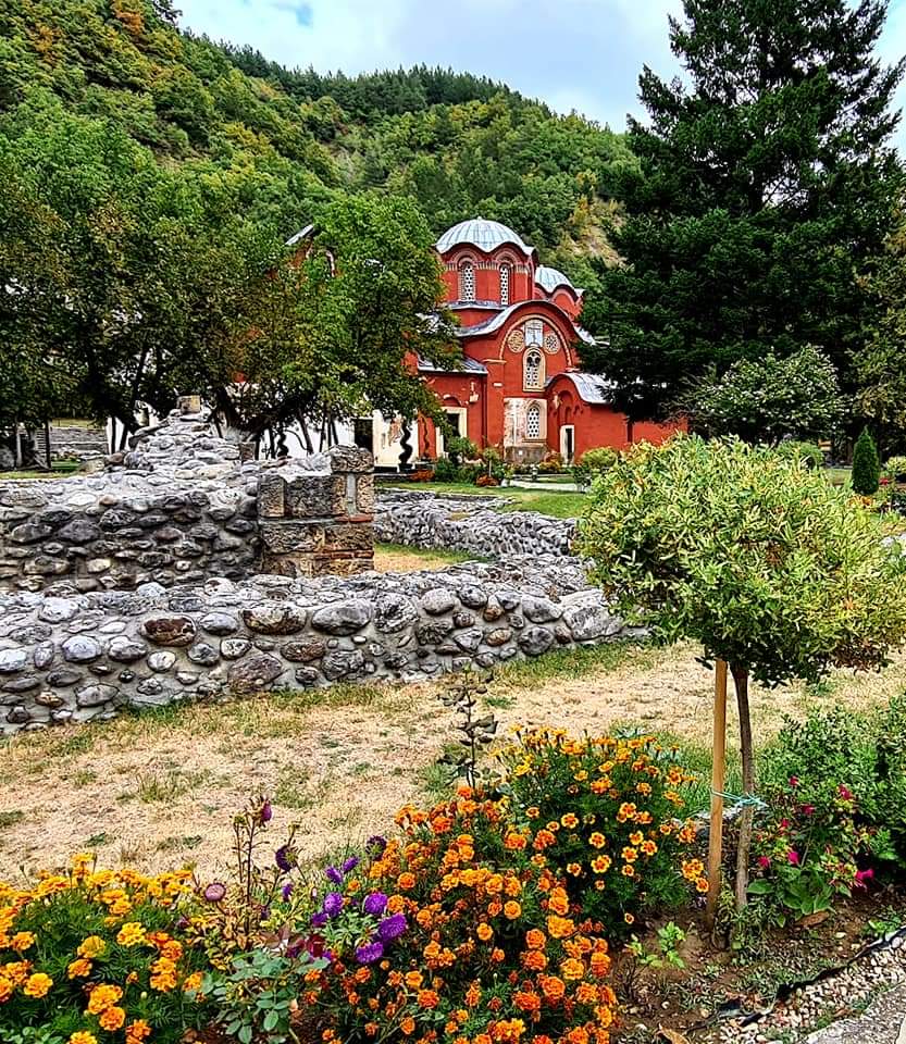 Gardens of the monastery near Peja, Kosovo