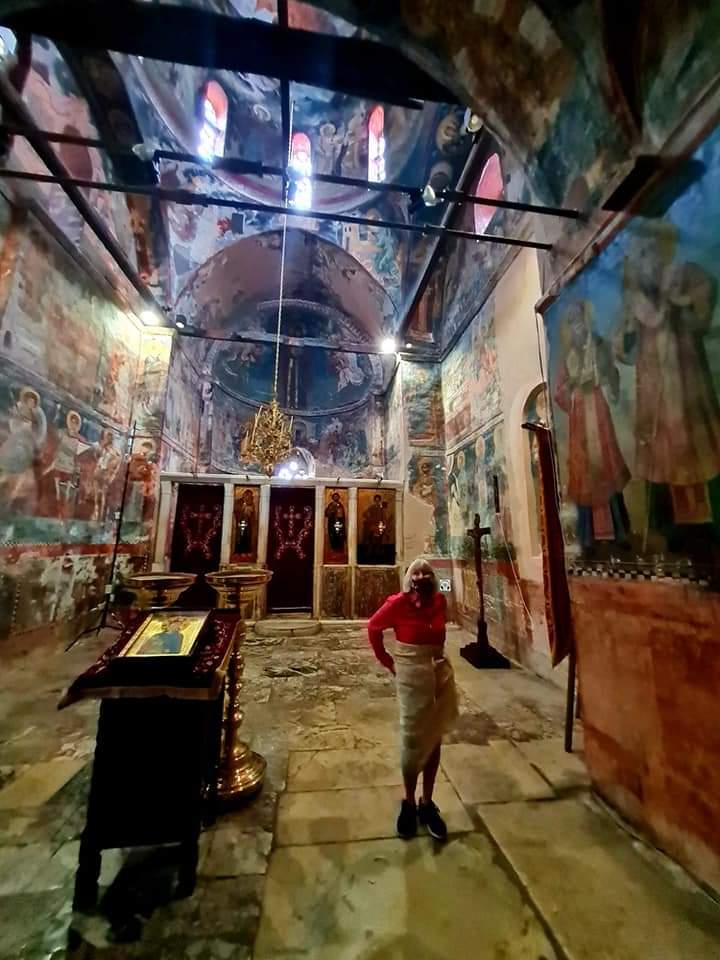 Me inside the monastery in Peja, Kosovo