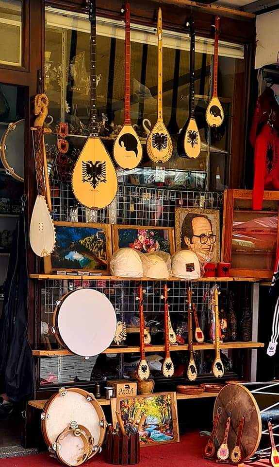 A music shop in Peja bazaar, Kosovo