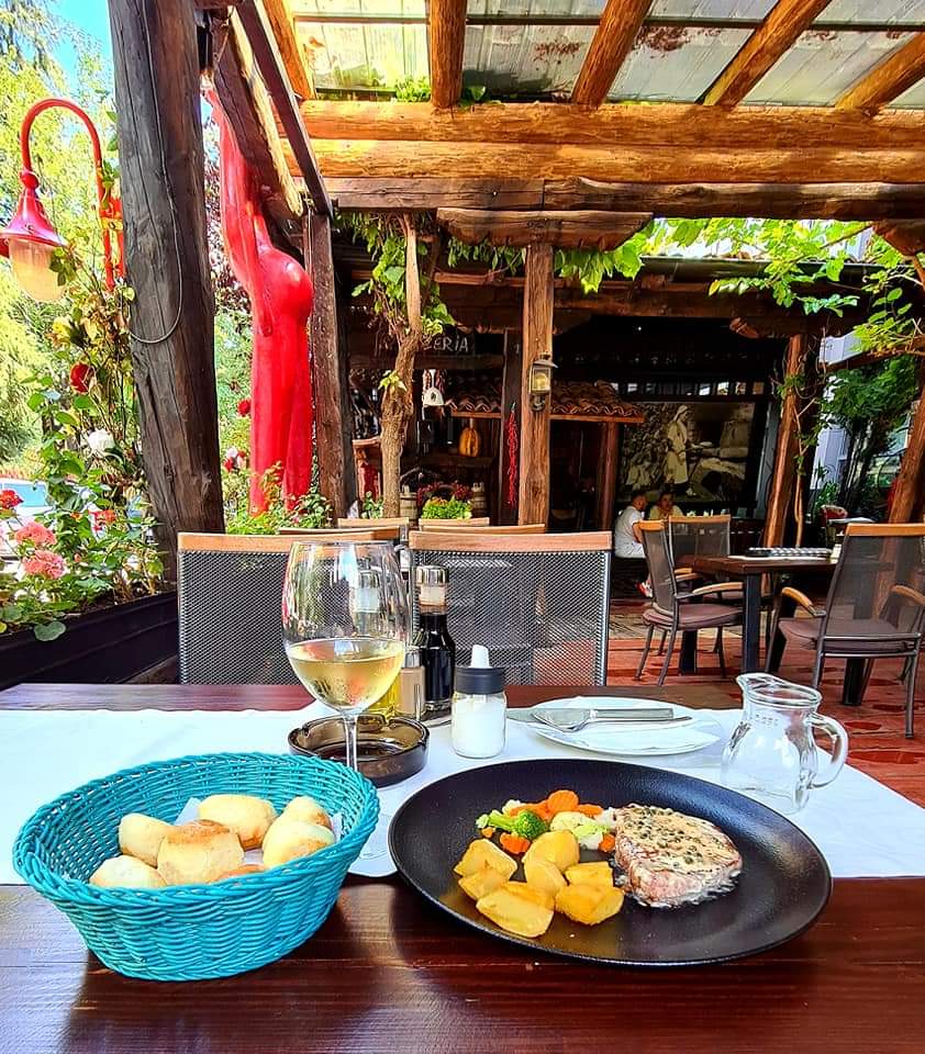 Fantastic food at the Art Design restaurant in Peja, Kosovo