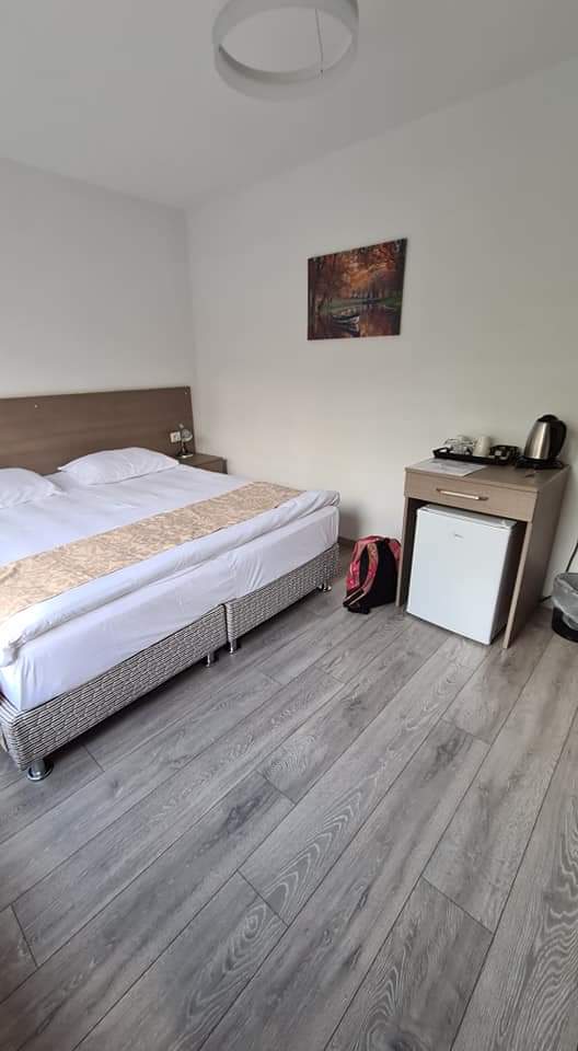 My room at the stone bridge hotel in Peja, Kosovo