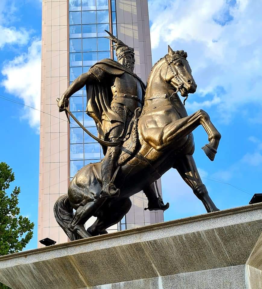 The Skanderberg statue in Pristina, Kosovo