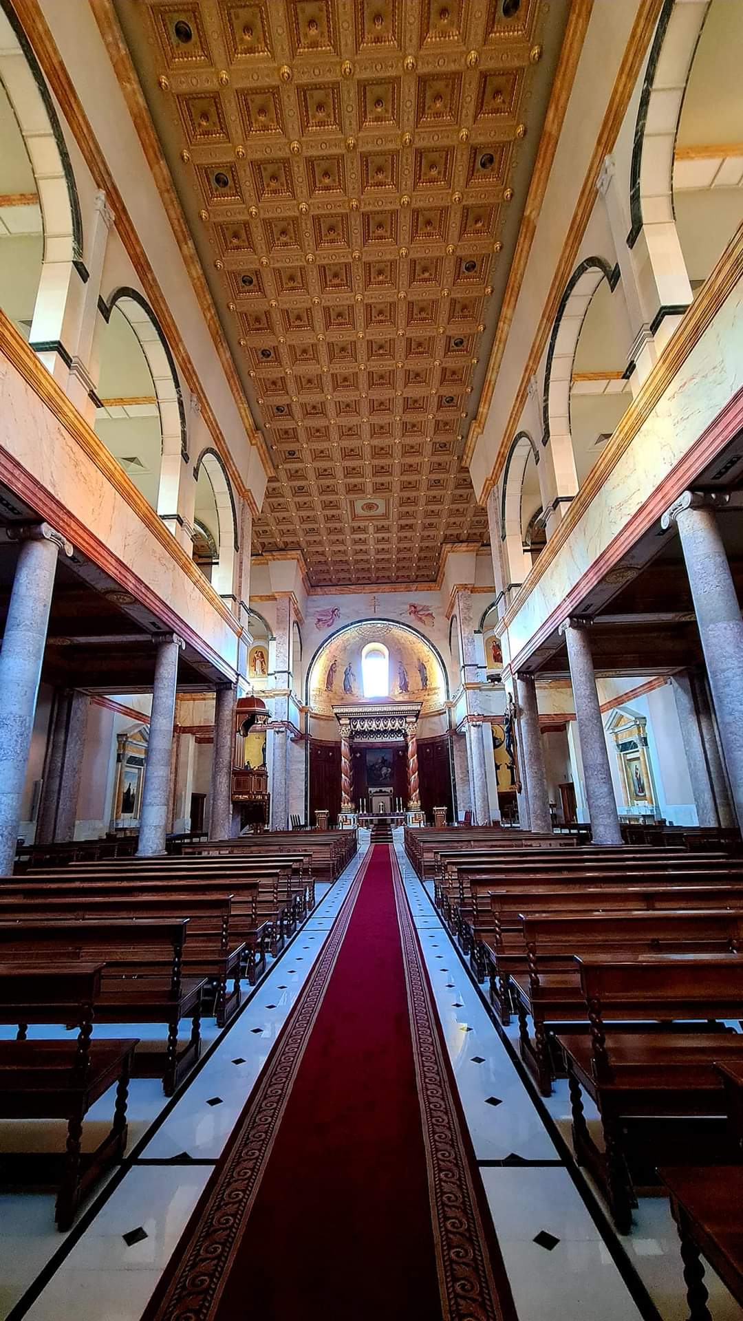 The interior of St George's Cathedral in Beirut, Lebanon