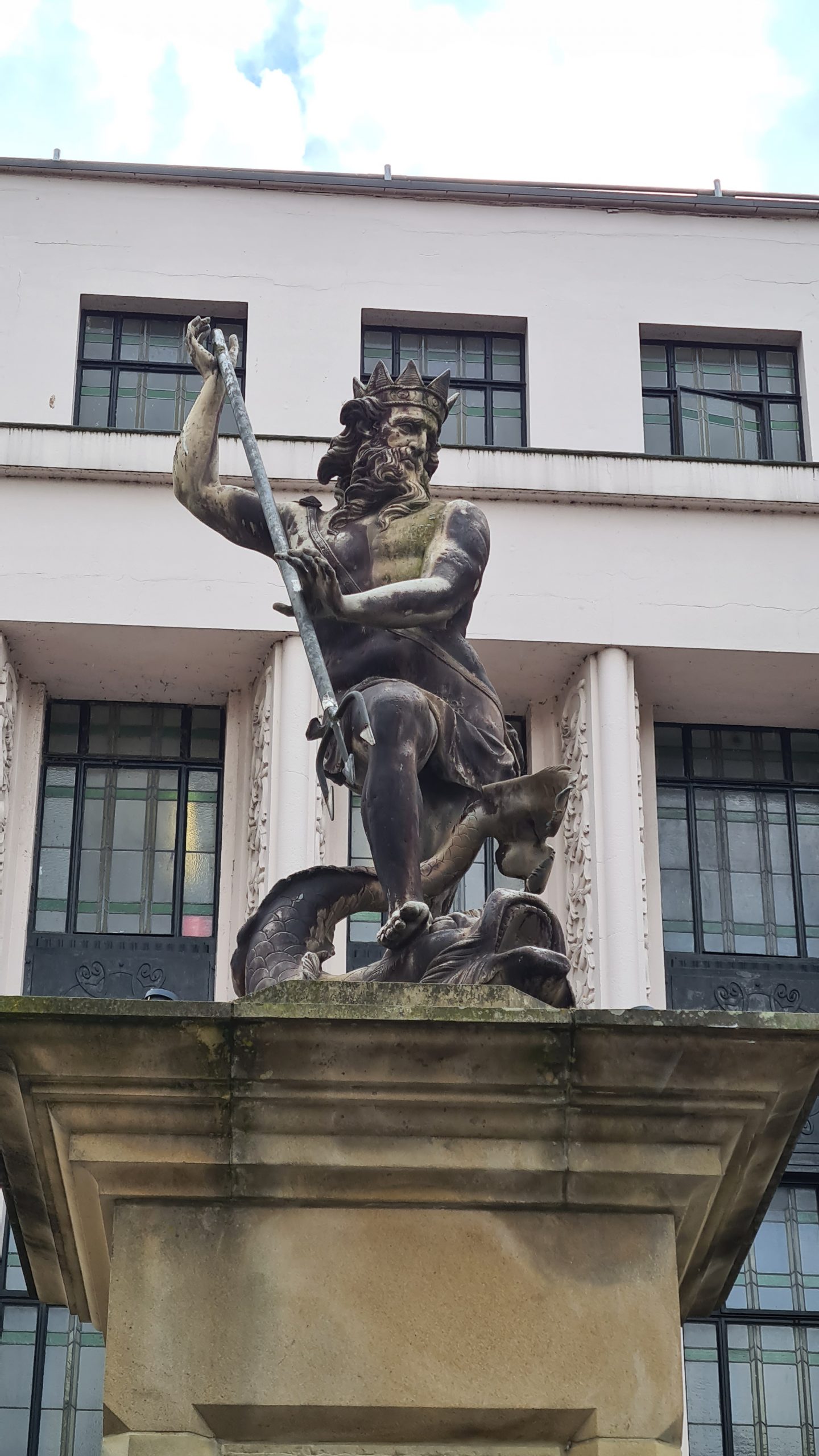 Statue of Poseidon in Durham, United Kingdom
