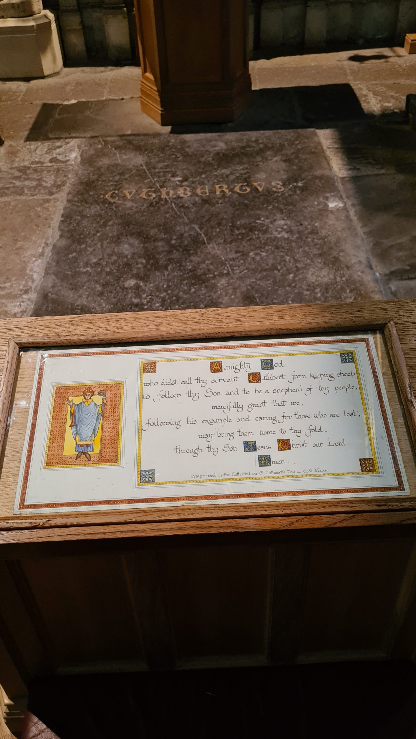 St. Cuthbert's shrine in Durham cathedral