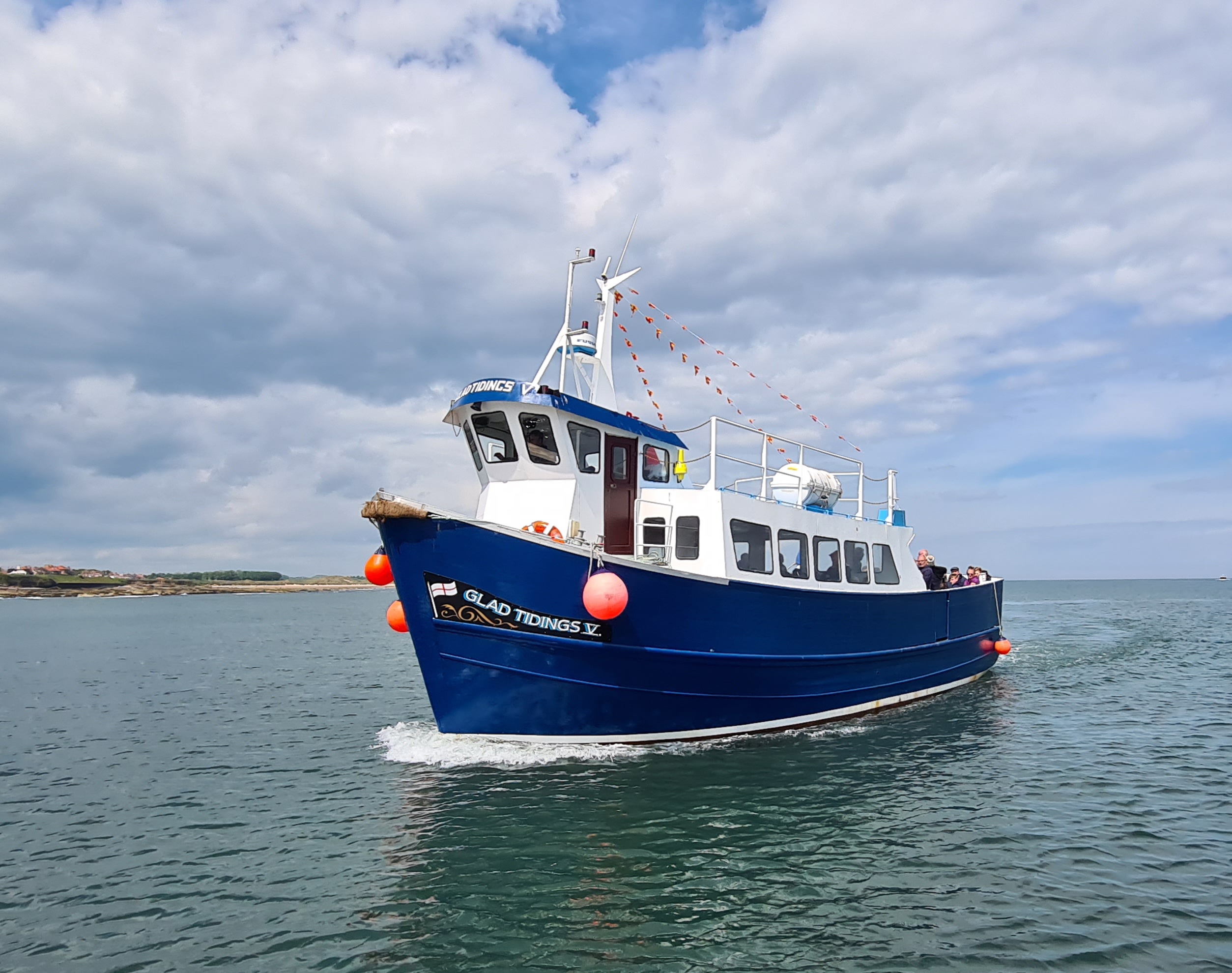 Boat in the Farne islands Northumberland U.K.