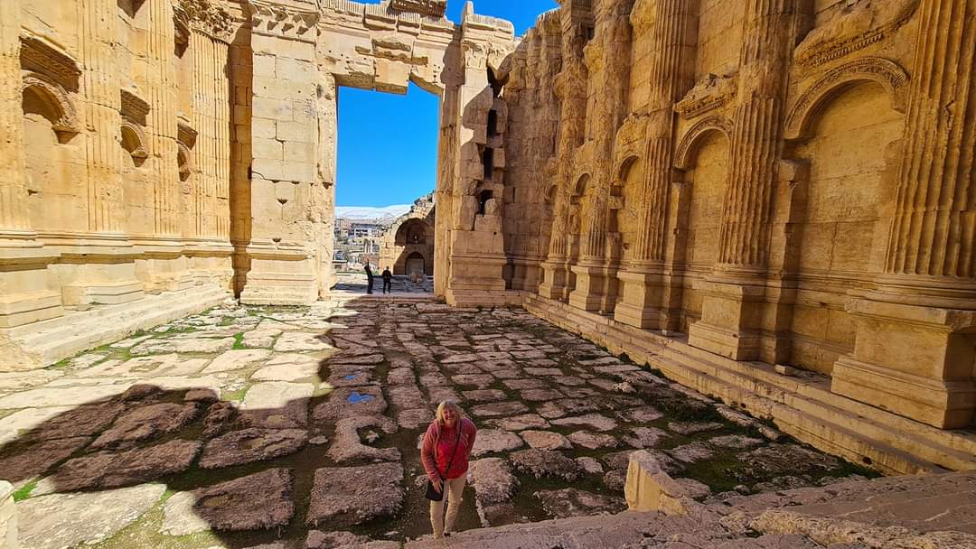 Me at the temple of bacchus at Baalbek, Lebanon
