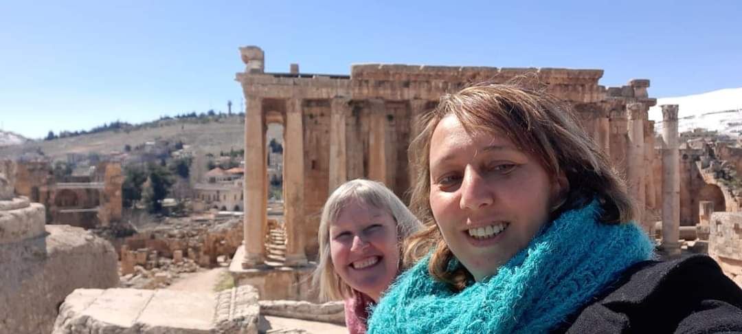 Me and my guide at Baalbek world heritage site Lebanon