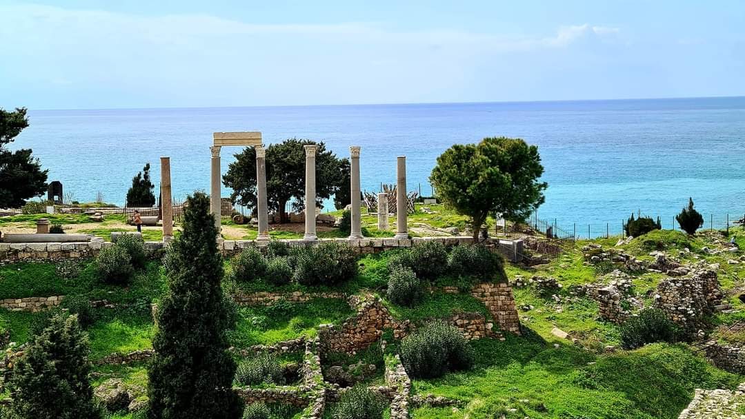 Byblos Roman columns Lebanon