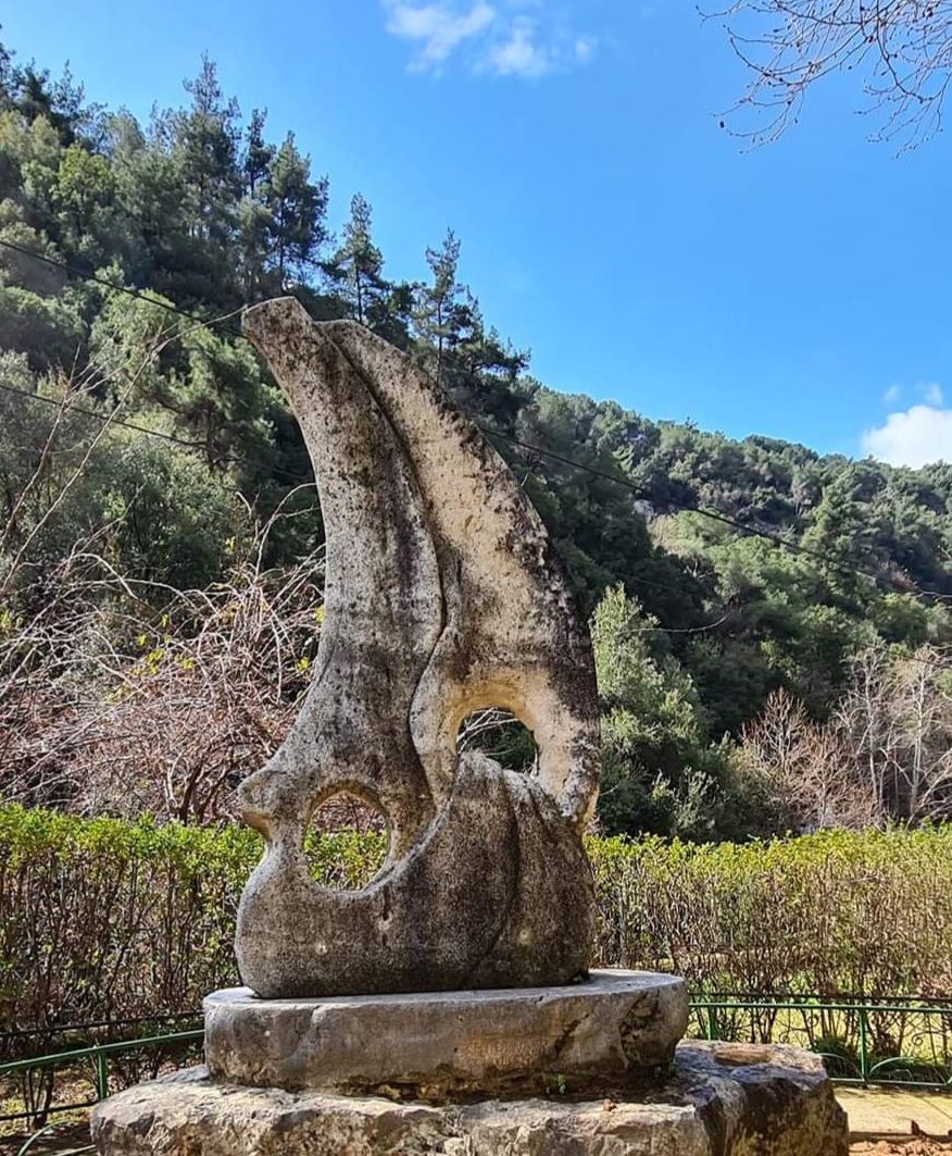 Statue at Jeita grotto in Lebanon