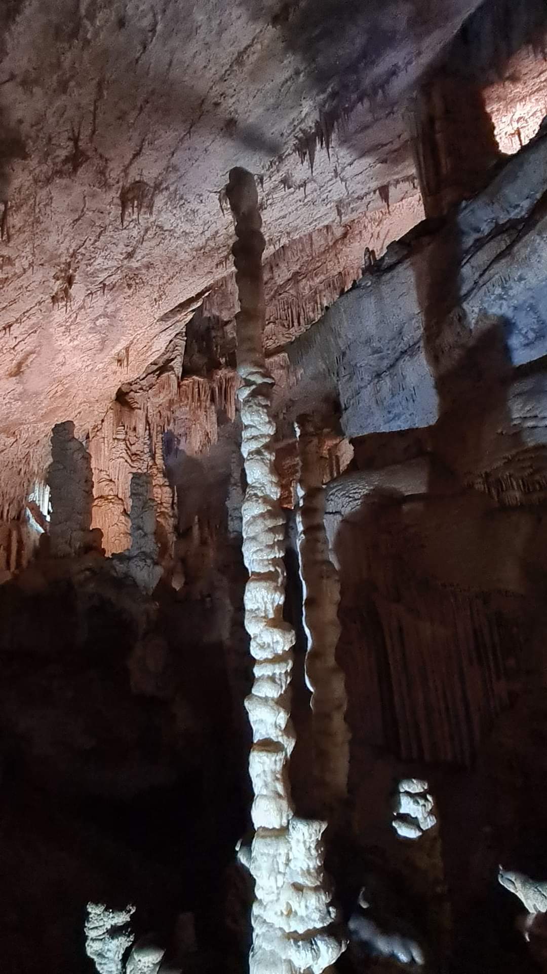 A huge stalagmite at Jeita grotto Lebanon