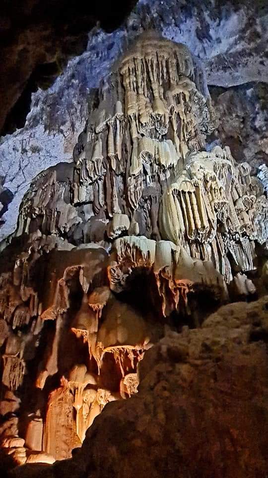 The mushroom stalagmite in Jeita grotto Lebanon