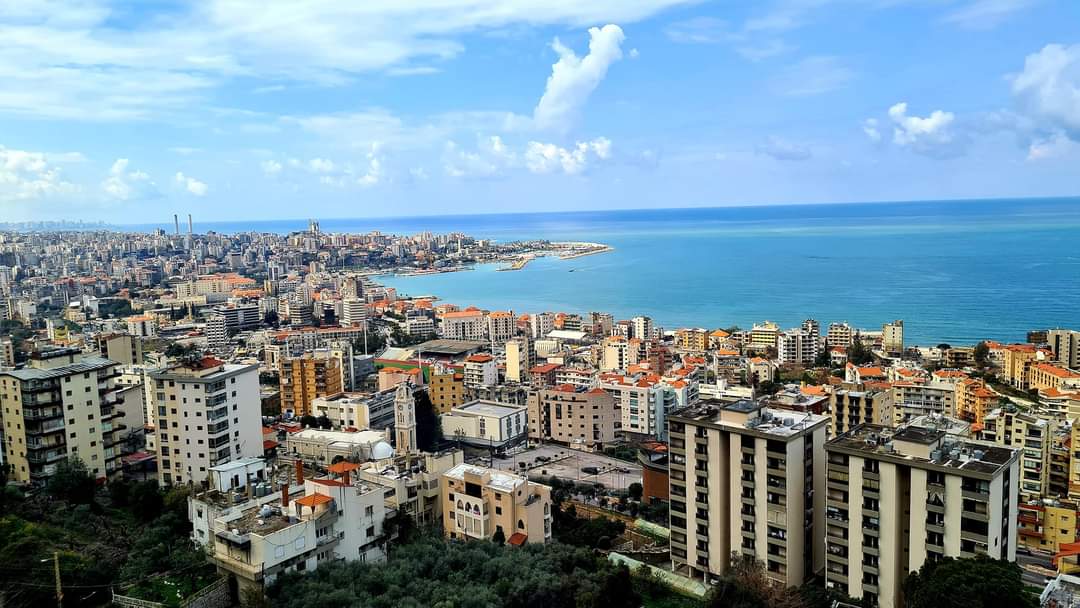View from cable car Harissa, Lebanon