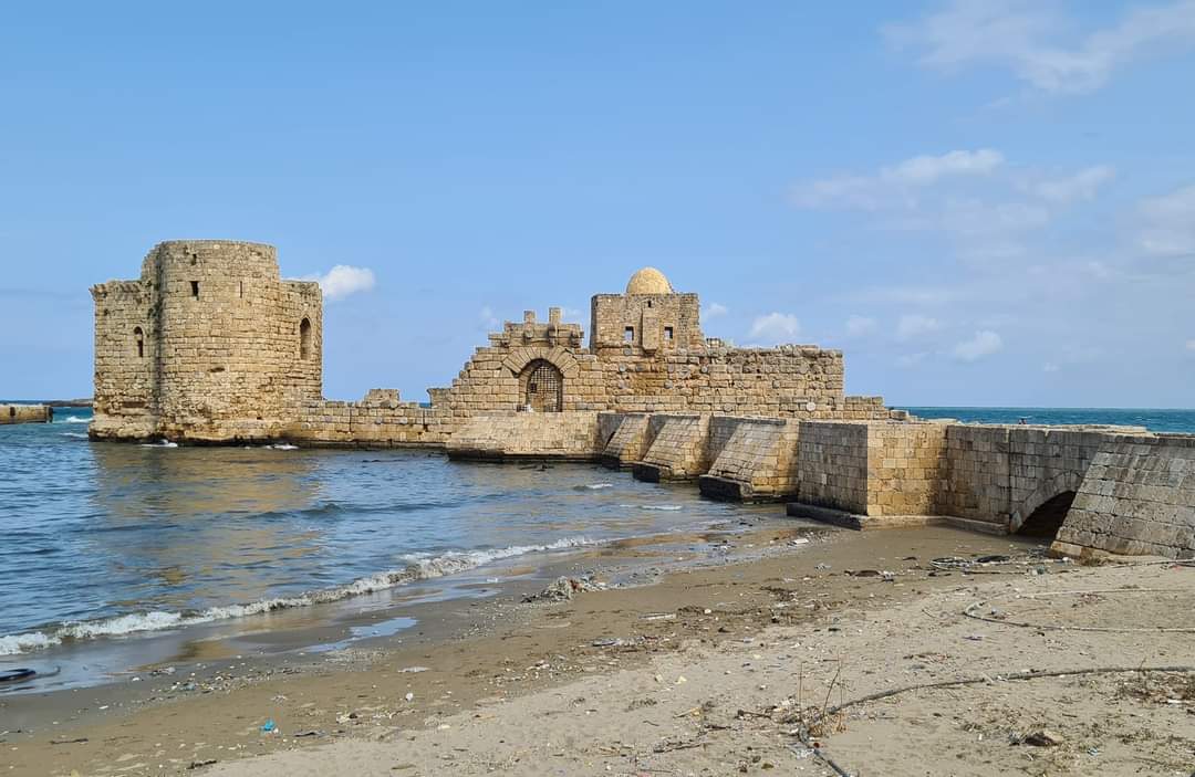 Way to Sidon Sea Castle Lebanon