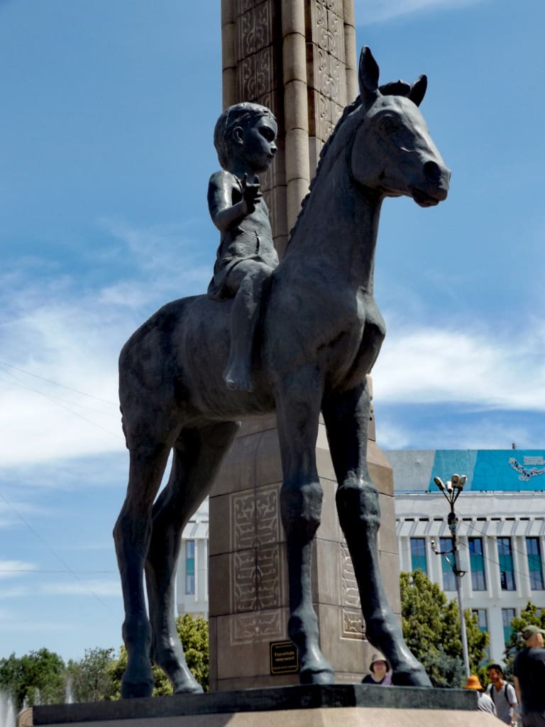 Statue in Almaty Kazakhstan