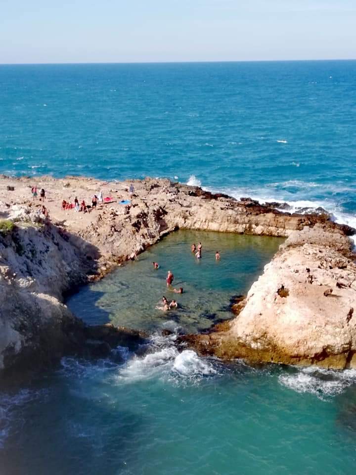 A rock pool in Polignano a Mare, Puglia, Italy