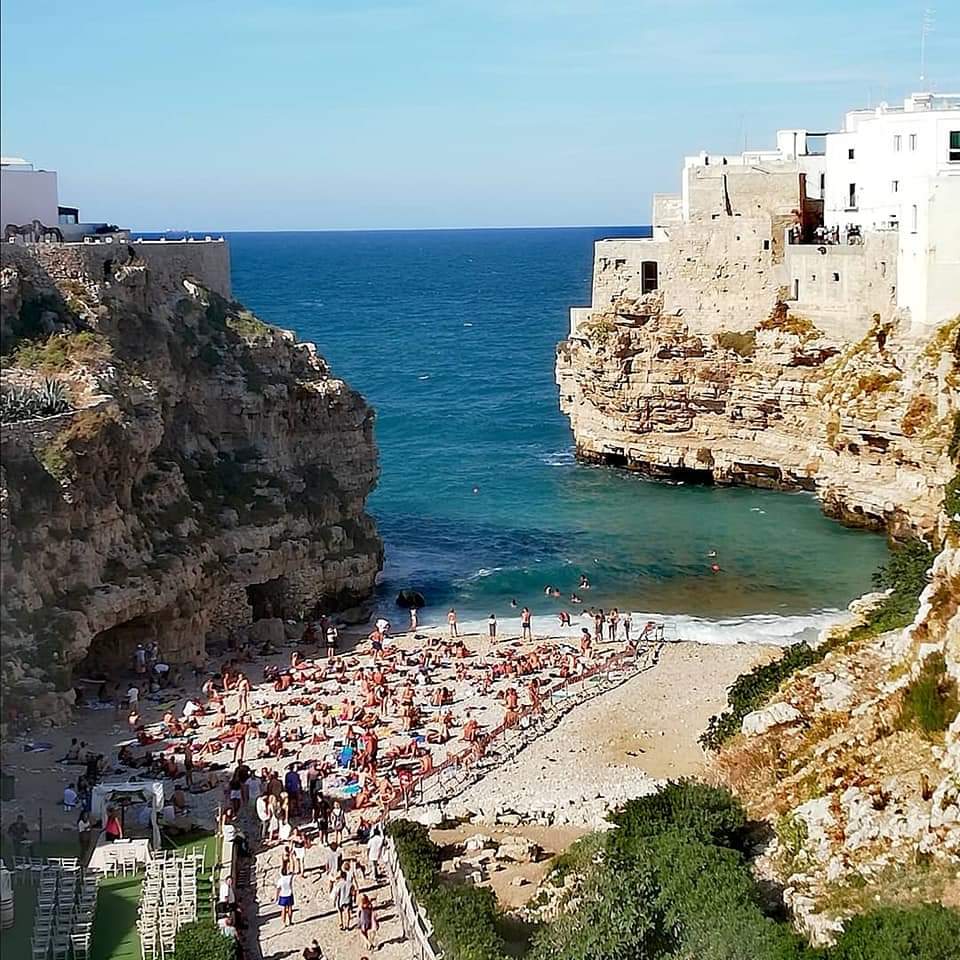 Lama Monachile beach in Polignano a Mare, Puglia