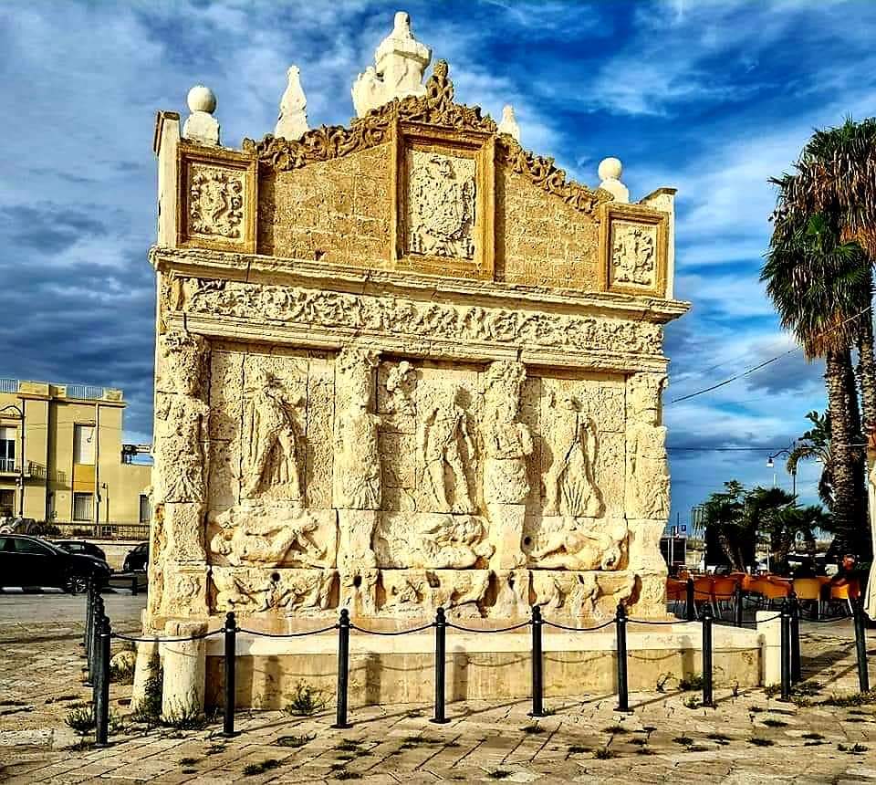 The Greek fountain in Gallipoli, Puglia, Italy