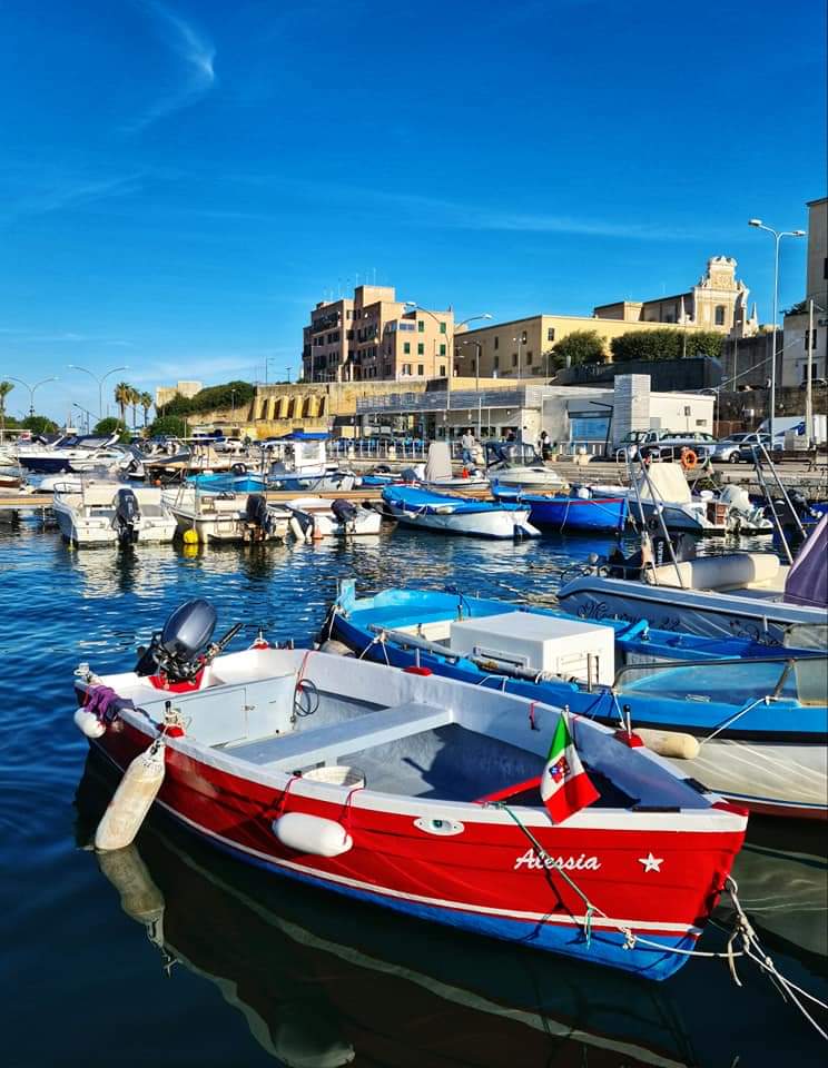 The harbour and fortress in Brindisi, Puglia, Italy