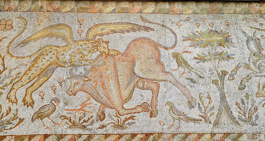 A beautiful mosaic in the National Gallery, Damascus, Syria