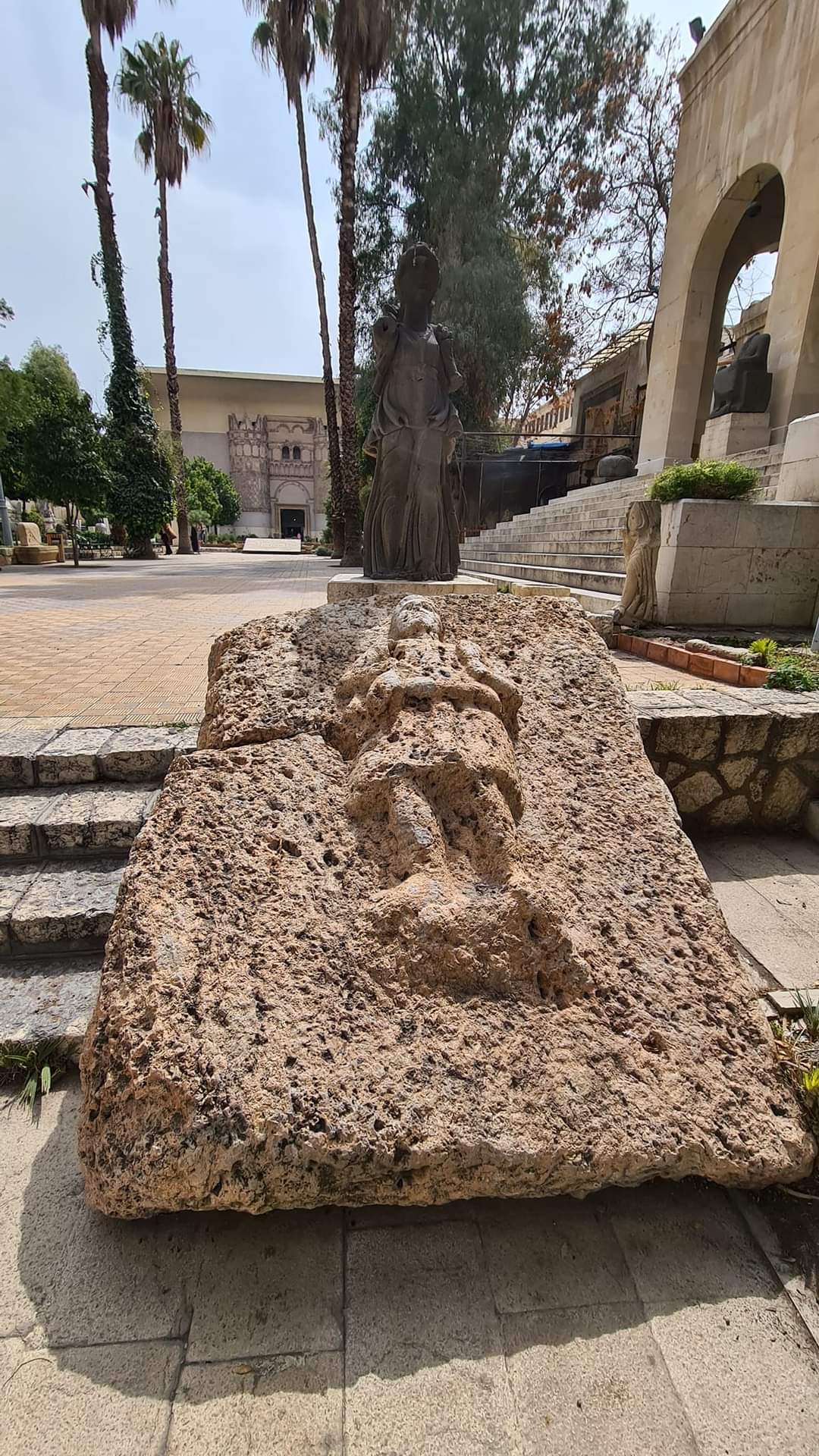 A gravestone in the National Museum, Damascus, Syria