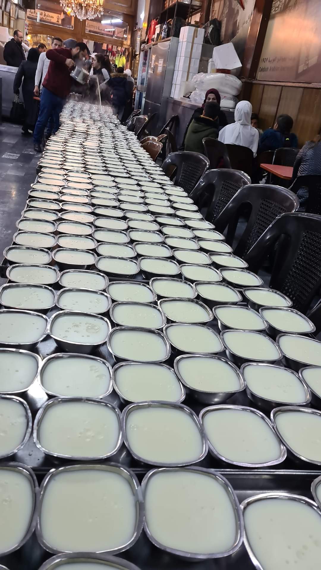 Lots of ice-cream in Bakdash in Damascus, Syria