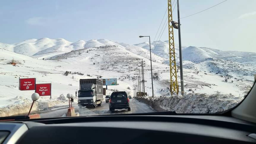 The drive from Lebanon to Syria