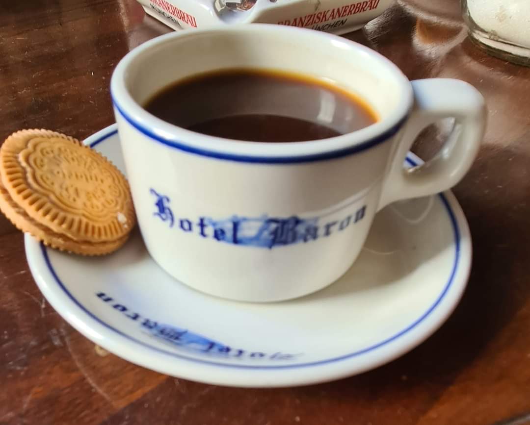 Coffee cup at the Baron Hotel, Aleppo, Syria