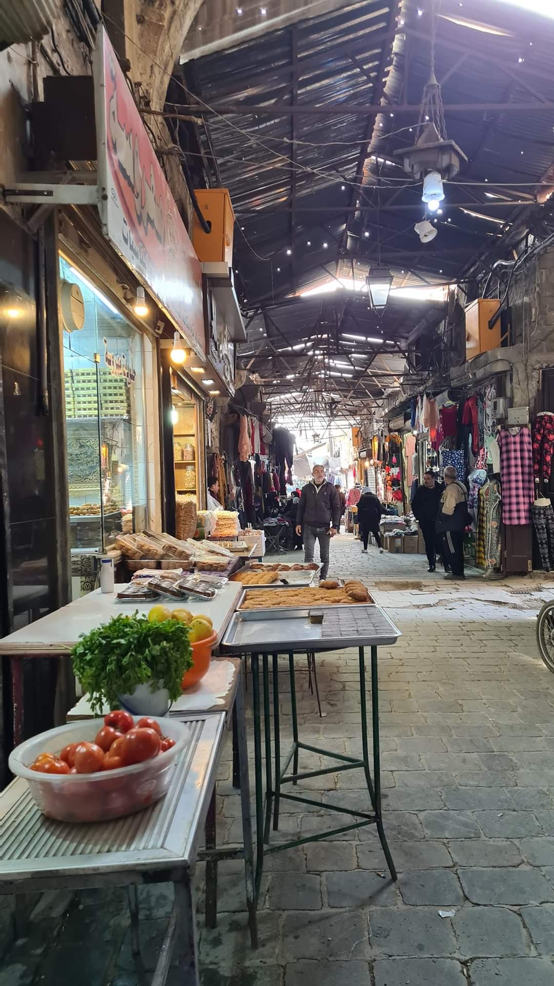An Aleppo souk damaged in the war