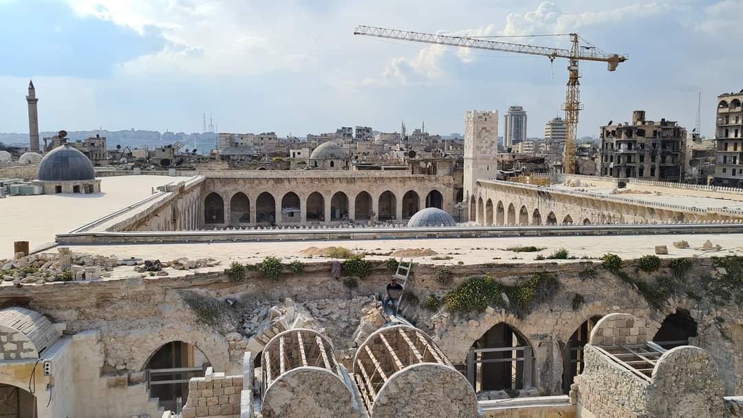 Re-building work in Aleppo, Syria