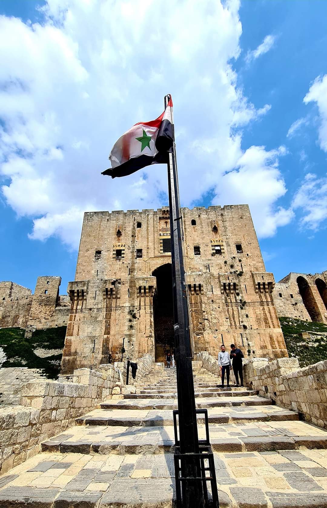 The entrance to Aleppo fortress in Syria