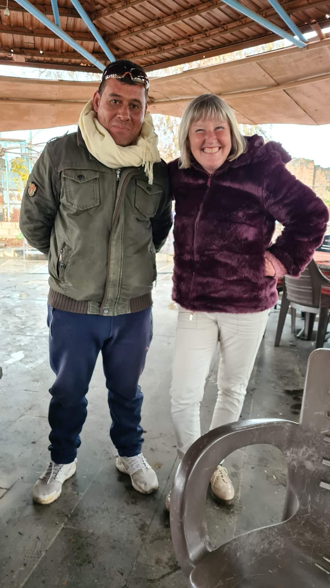 Me and my guide in Bosra, Syria
