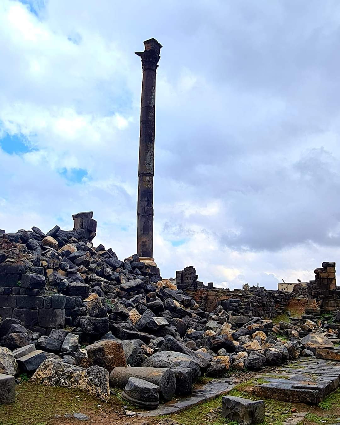 Damage to ancient sites in Bosra, Syria