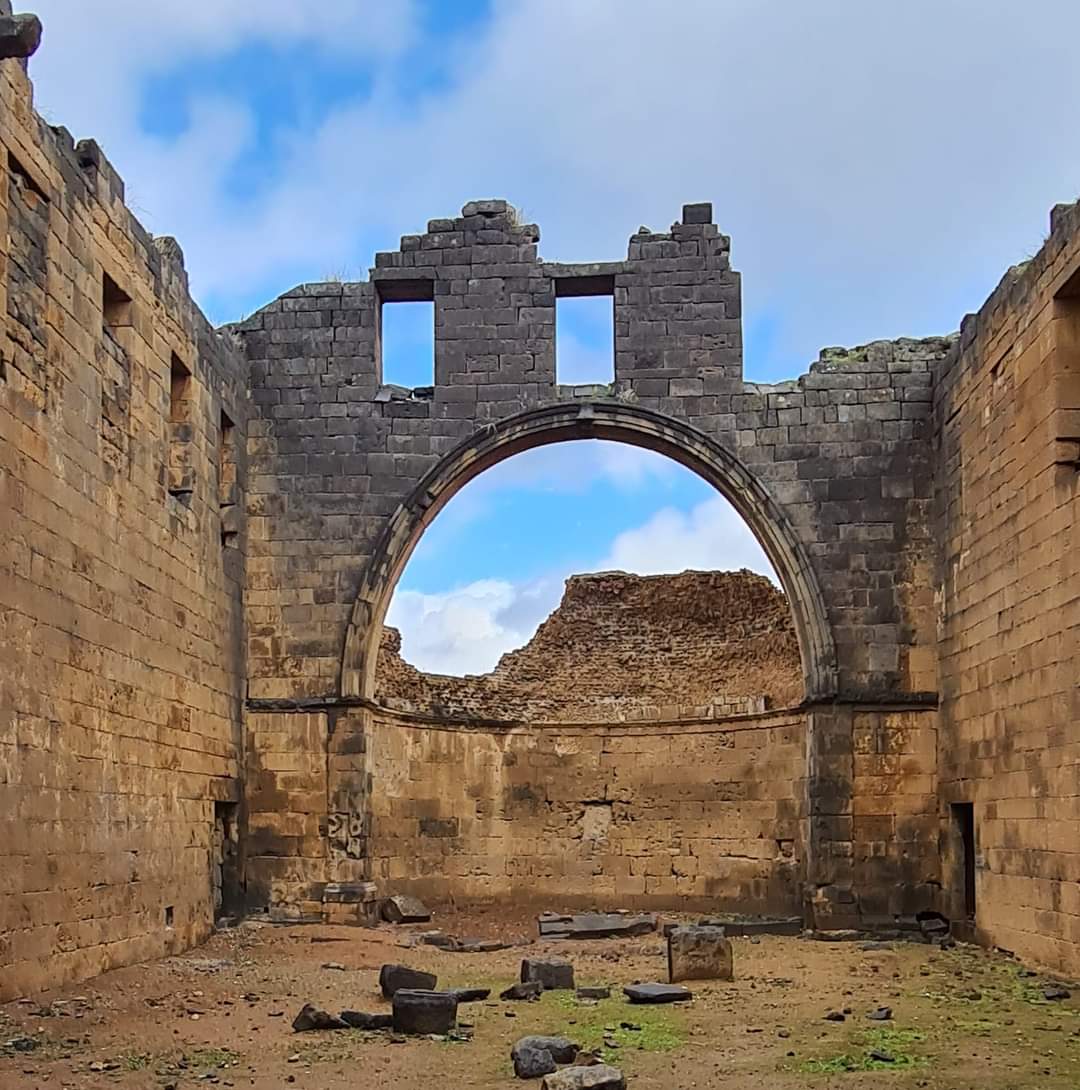 Ruins of a Christian church in Bosra, Syria