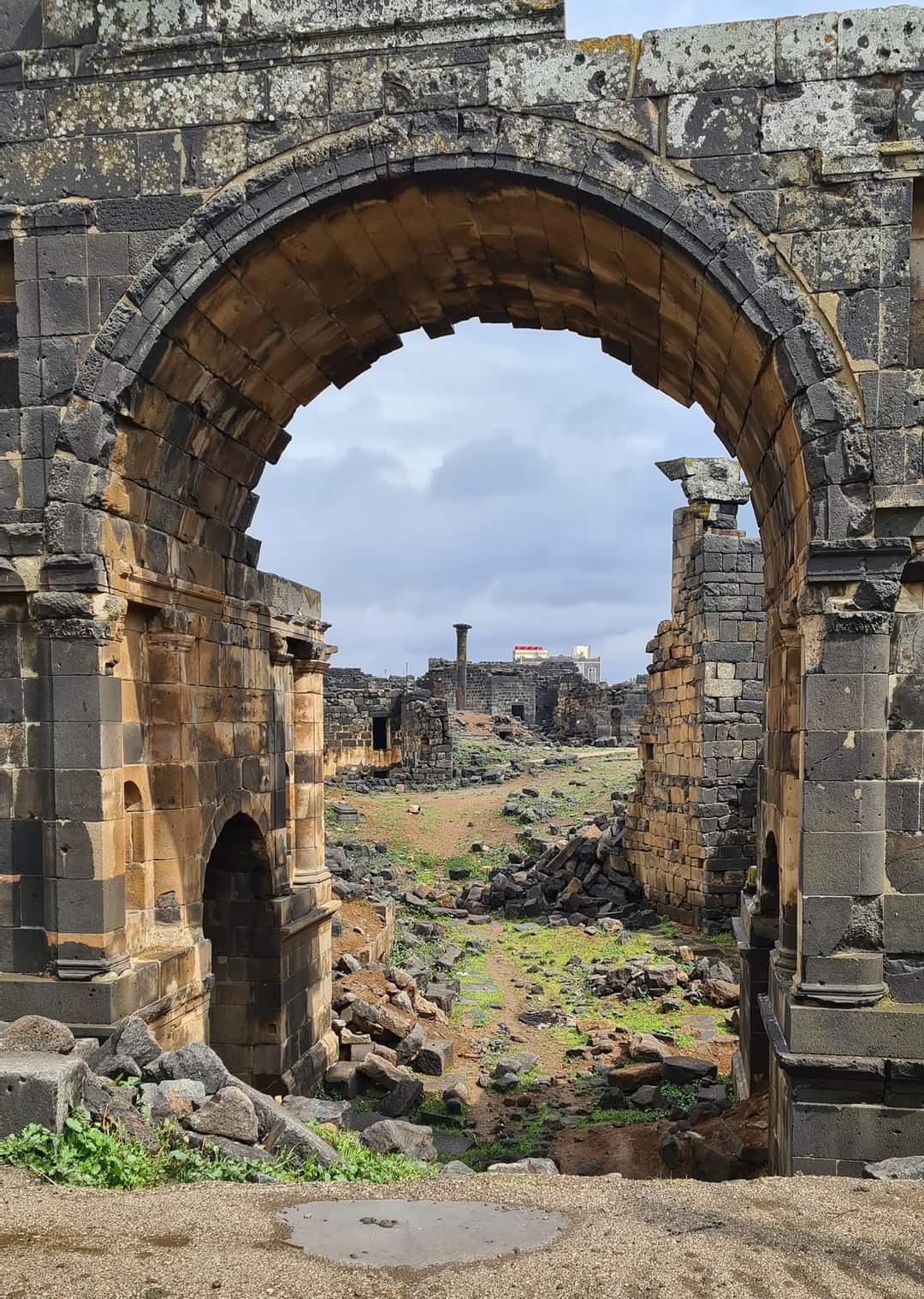 Ruins of an ancient Christian church in Bosra, Syria