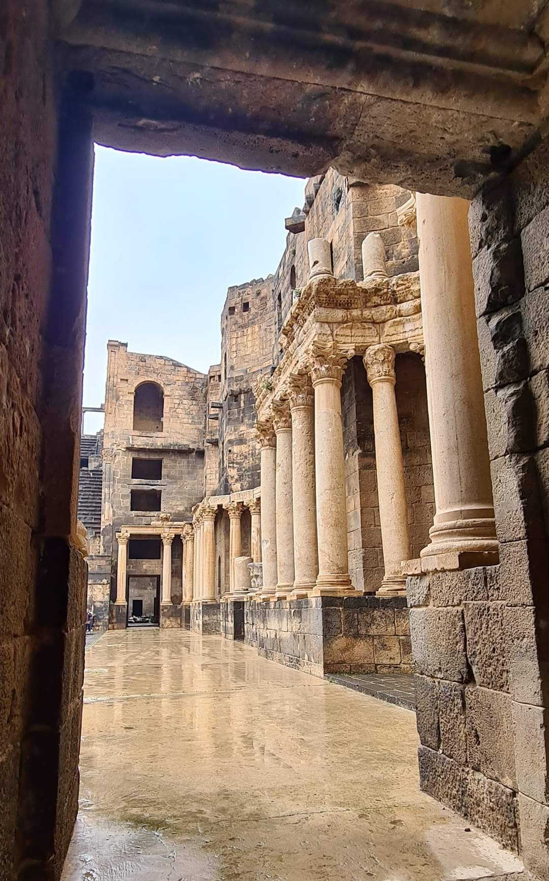 The stage of Bosra amphitheatre, Syria