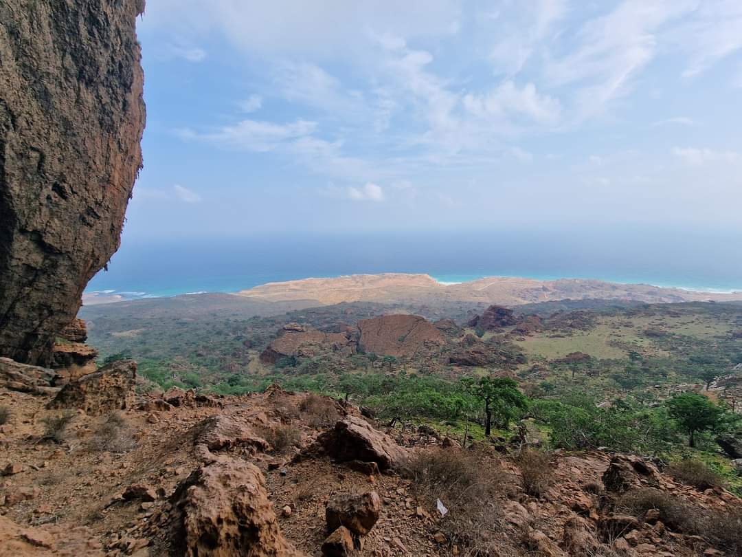 The view from Hoq cave in Socotra