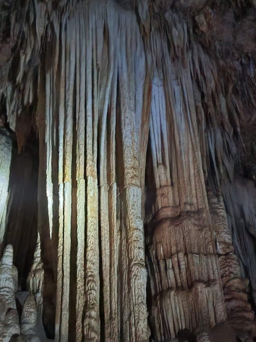 Stalactites and stalagmites in Hoq cave in Socotra