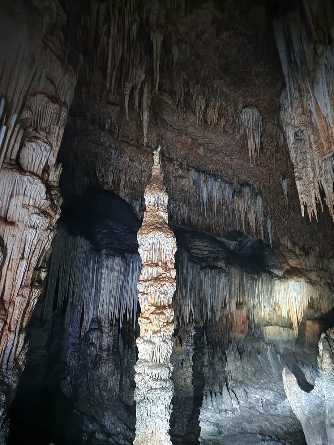 Fabulous stalagmites in Hoq cave, Socotra