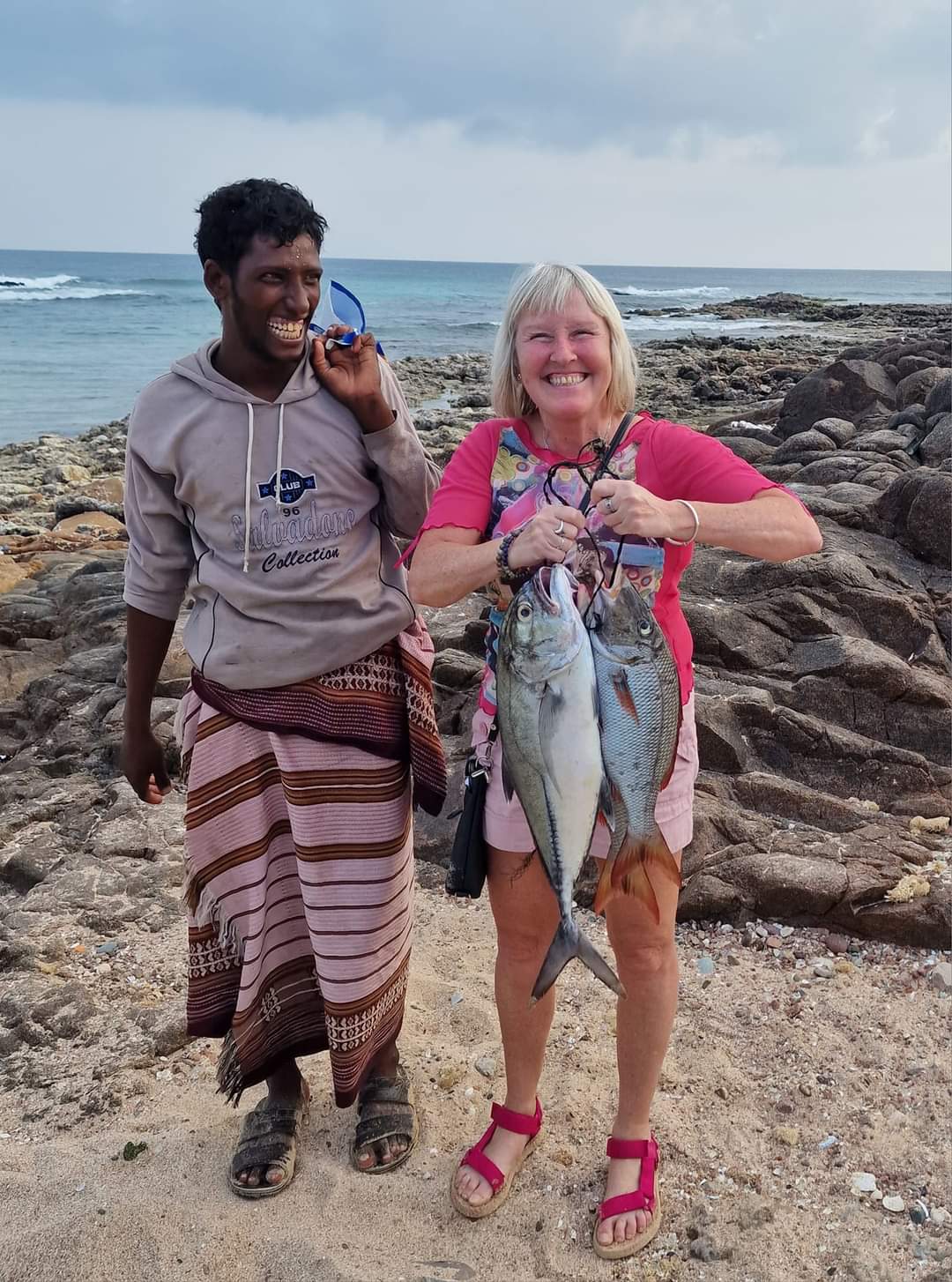 Bringing home our dinner in Socotra