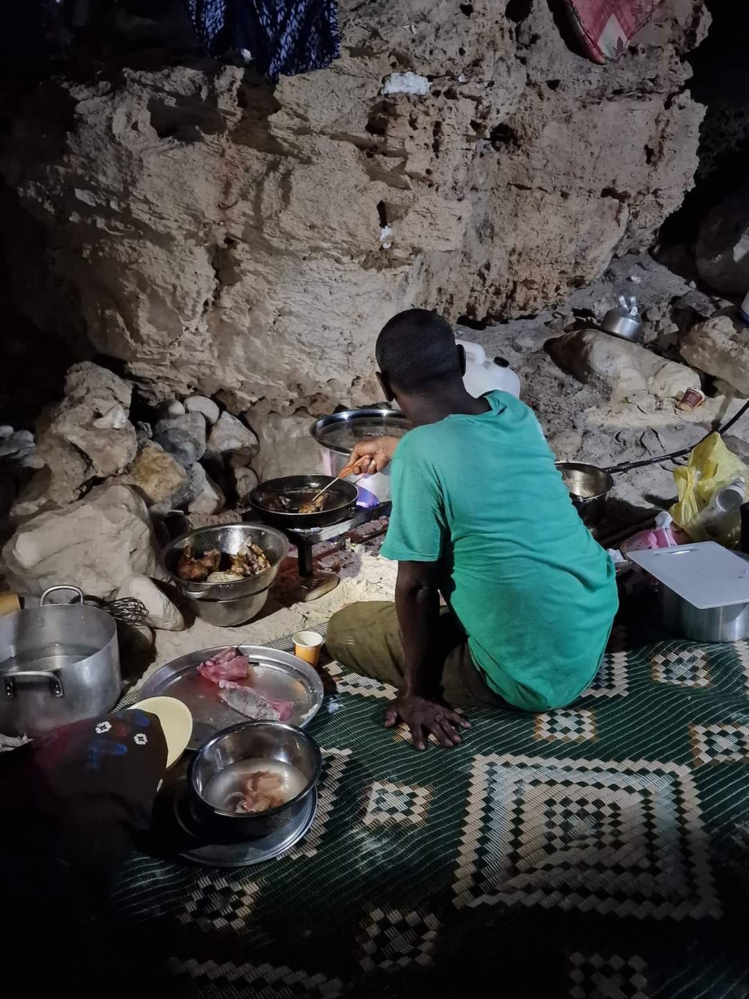 Cooking on the beach in Socotra