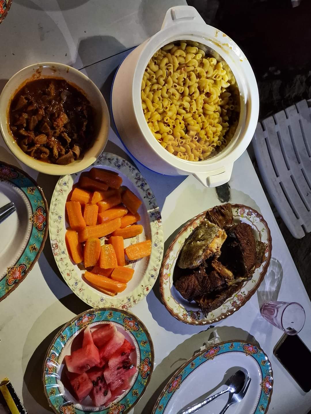 A feast on the beach in Socotra