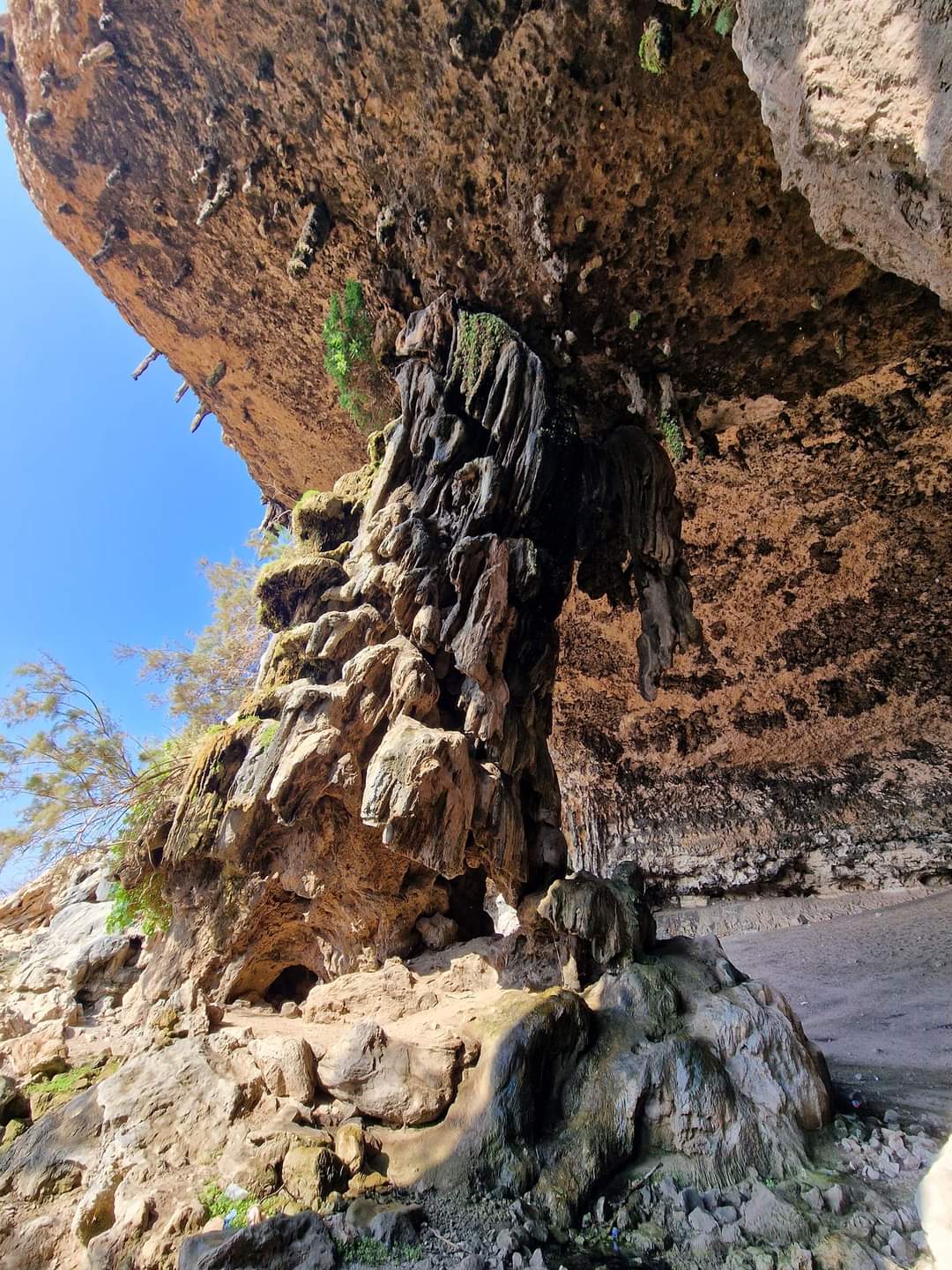 An interesting rock formation in Digob cave Socotra